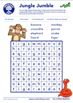 Cheeky Monkeys Wordsearch