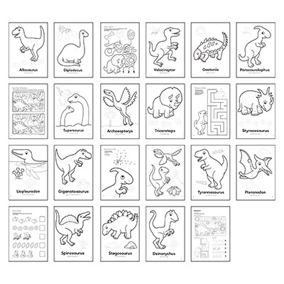 dinosaurs with jobs coloring book