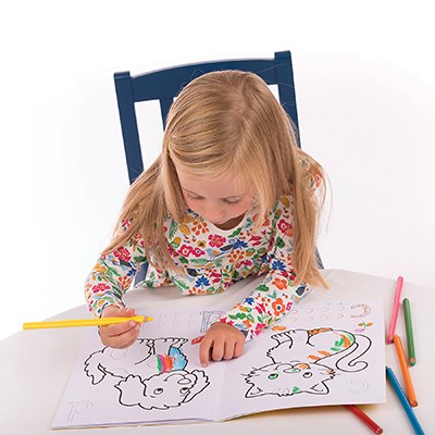 First Words Colouring Book | With Stickers